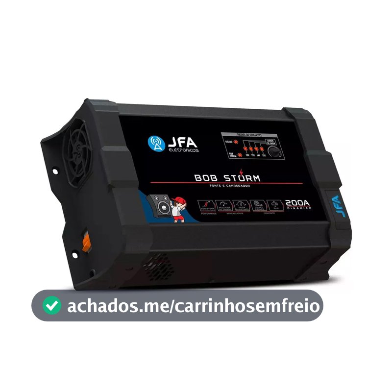 Fonte Automotiva JFA Storm 200A Bivolt para Caixas Bob 3800W SEM Bateria
