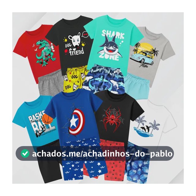 Kit 6 Peças De Roupa Infantil Menino Masculino Verão Barato