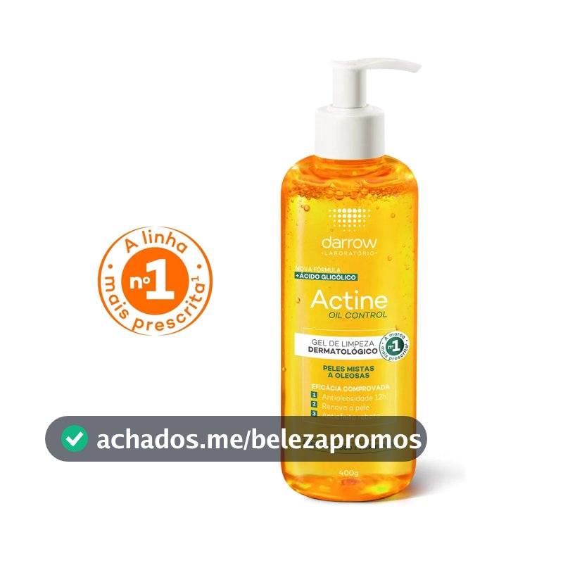Gel de Limpeza Facial Darrow Actine Oil Control Pele Mista Oleosa 400g