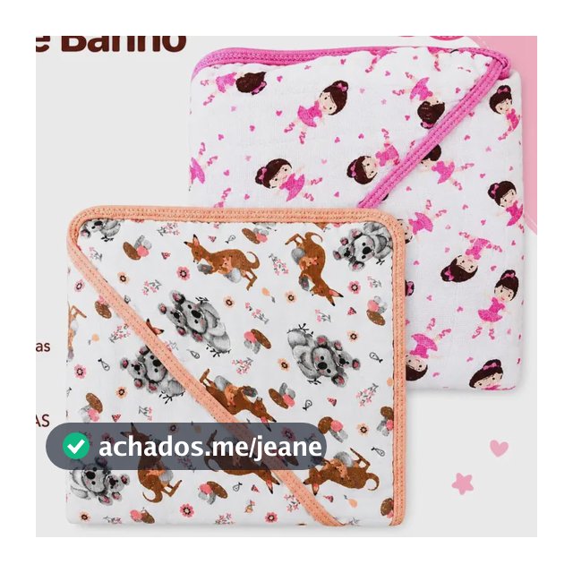 Kit 2 Toalha De Banho Bebe Soft Fralda Com Capuz 3 Camadas