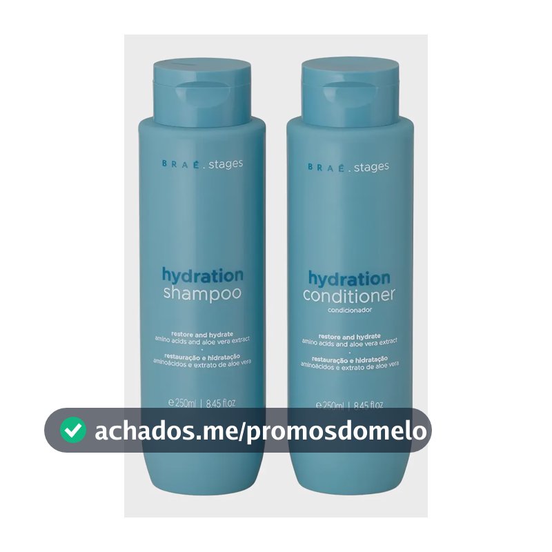 Kit Braé Stages Hydration Shampoo E Condicionador - 2x250ml