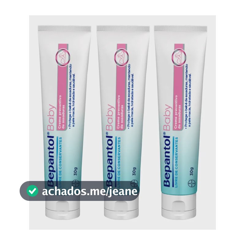 Kit 3 Pomada Assadura Bepantol Baby Hipoalergênica 30g