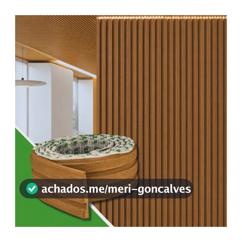Painel Ripado Laminado Linha Madeto Meu Rodapé 10mt Cor Cinamomo