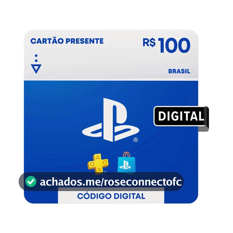 Sony PlayStation Store Gift Card R$ 100 (Digital)