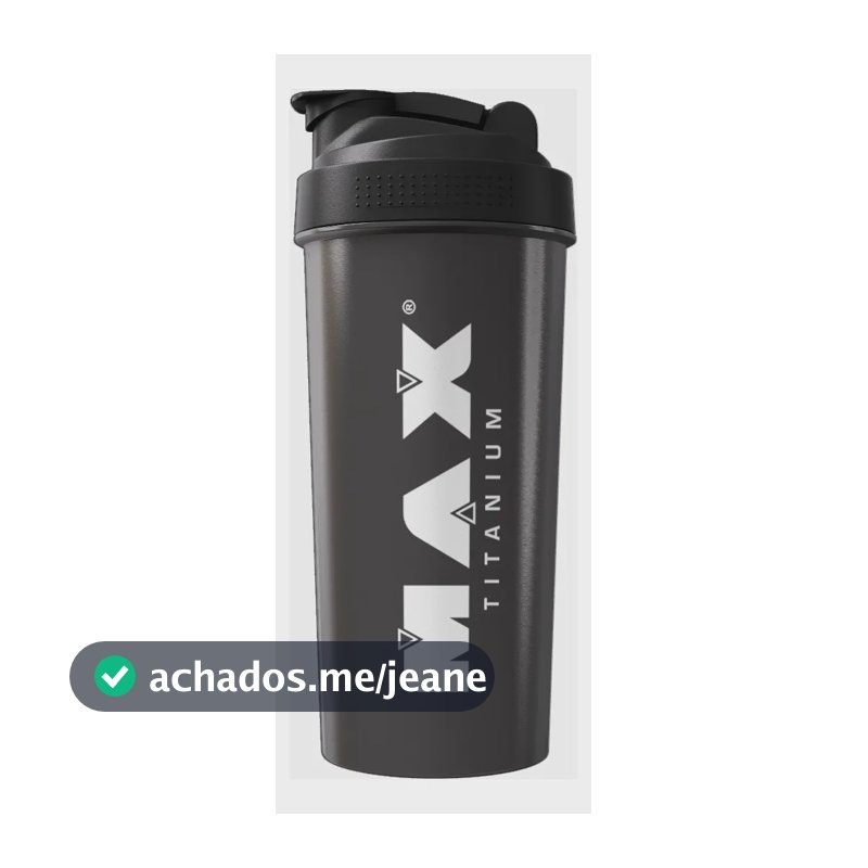 Coqueteleira Max Titanium - Shakeira Cor Preta