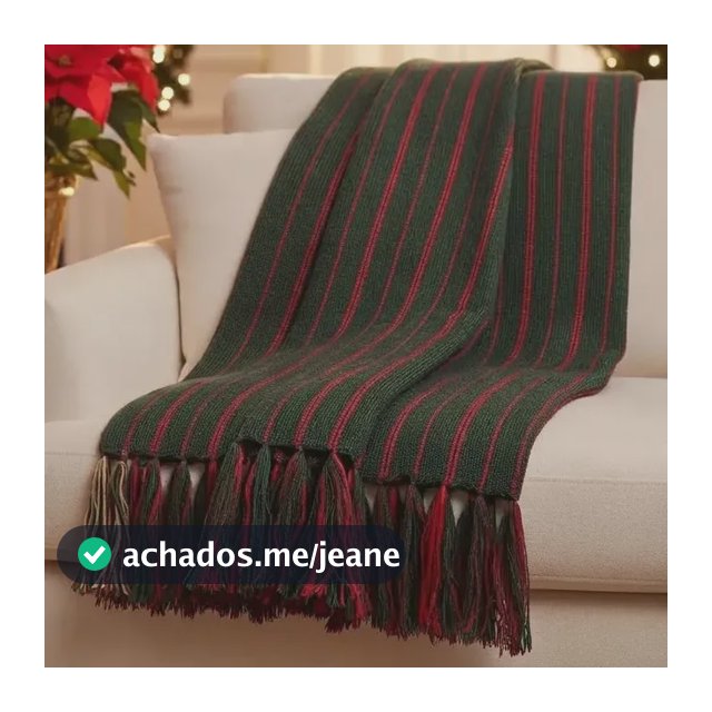 Manta De Natal Para Sofa, Artesanato Tear Mineiro. Decoração