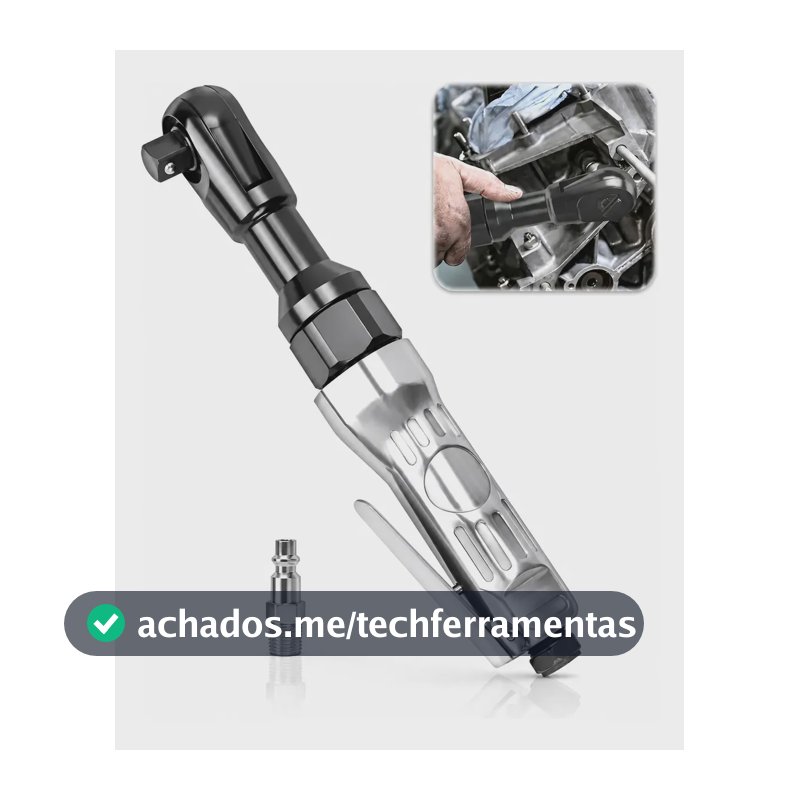 Chave Catraca Pneumática Reversível 1/2  Automotiva 260mm Prata