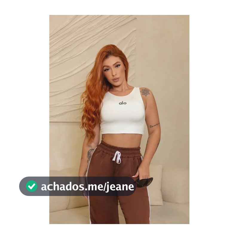 Cropped Feminino Fitness Suplex Premium Alo Bordado Academia Off White Único