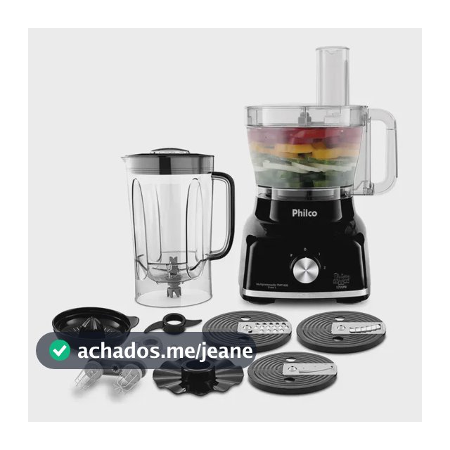 Multiprocessador Philco 1700W 9 em 1 Preto PMP1600P