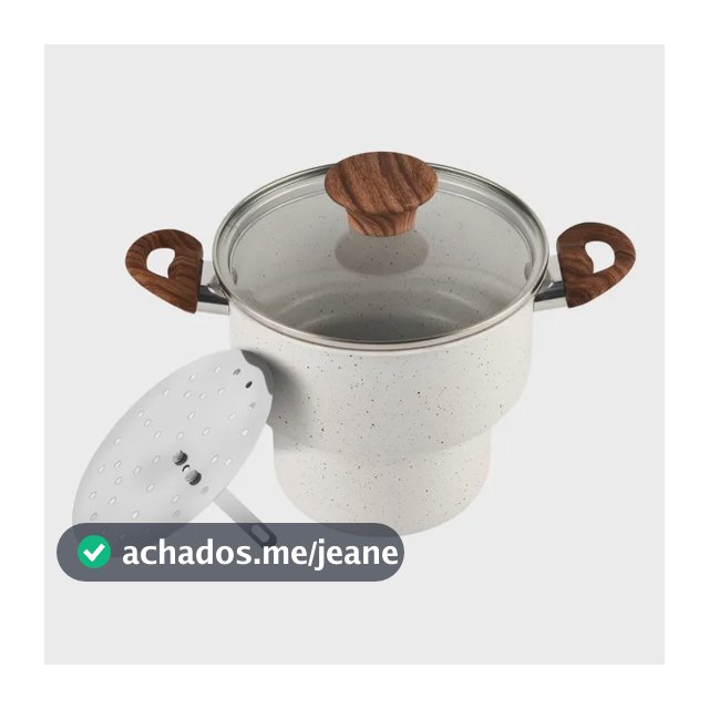 Cuscuzeira De Alumínio Grande 2,5l Indução Panela De Cuscuz Branco