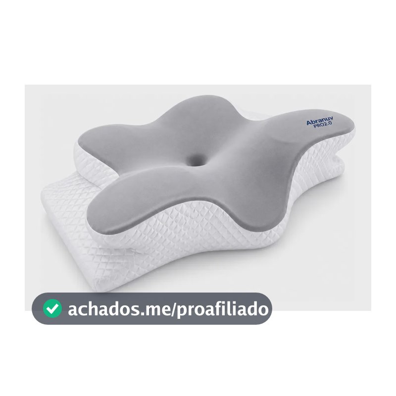 Travesseiro Cervical Ergonômico em Espuma Viscoelástica para Dormir S-5431 VT Abranuv