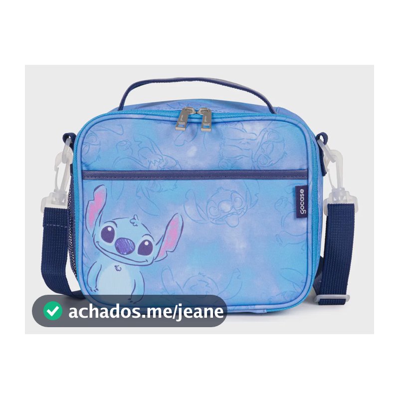 Outlet Bolsa Térmica Gocase - Lancheira Play Magical Stitch  Azul