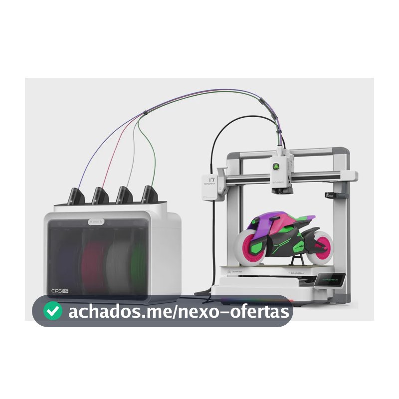 Impressora 3D Creality Maker Sparkx I7 Combo Multicolorida, para Foto 3D sem Modelagem