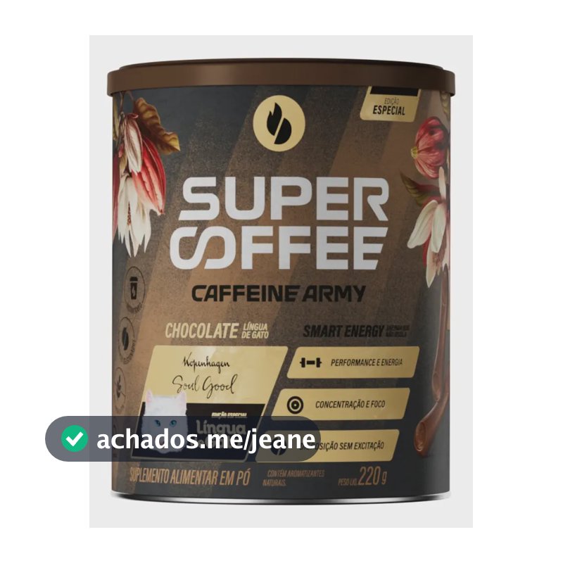 Supercoffe Chocolate Grande 220g Nova Formula 3. Sabor Língua De Gato
