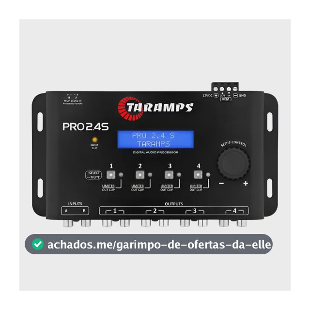 Processador De Áudio Digital Taramps Pro 2.4s Equalizador