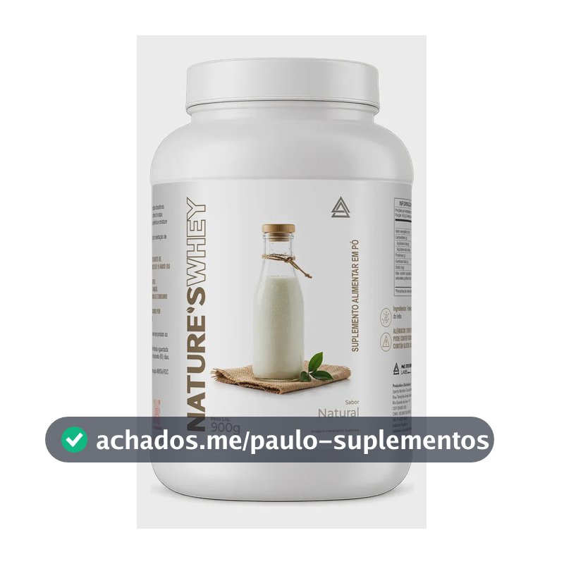 Whey Protein Concentrada Natural 900g Nature’s Nutrition Labs Sem Aditivos