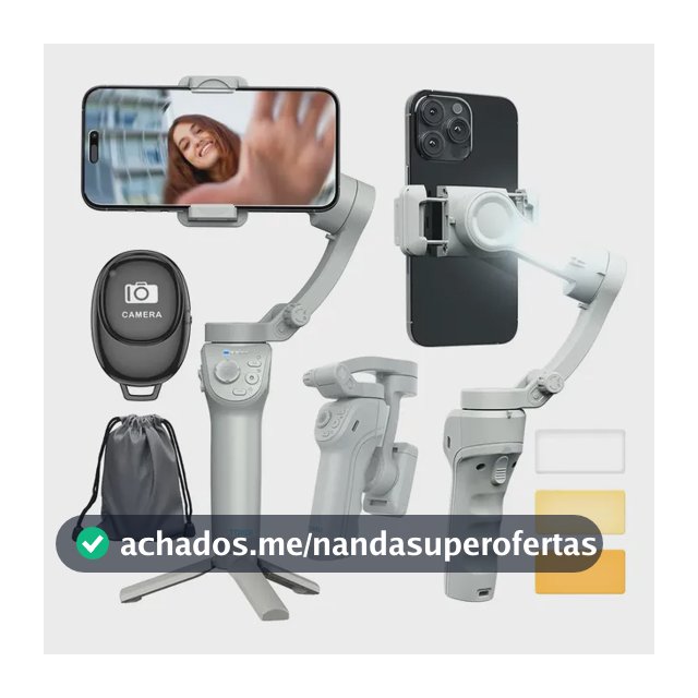 M01 Estabilizador Inteligente De 3 Eixos Portátil Com Tripé Cinza