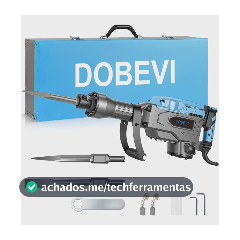 Martelete demolidor rompedor 3500W cor azul aco Dobevi