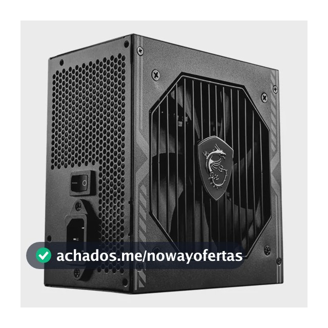 Fonte Msi Mag 650w 80 Plus Bronze Pfc Ativo A650bnl Preto