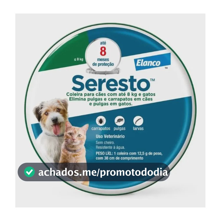Coleira Seresto resistente a pulgas e carrapatos Cats Dogs 8k