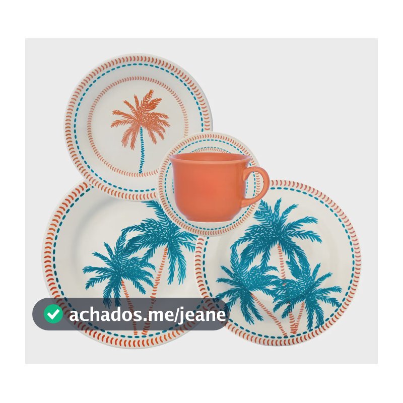 Aparelho de Jantar 30 Peças Biona Donna Caribe Cerâmica