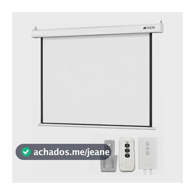 Tela De Projeção Retratil Elétrica 84pol Hd Controle Remoto 127v
