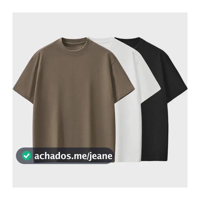 Kit 3 Camisetas Oversized Masculina Basic Streetwear