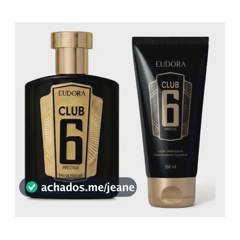 Eudora Club 6 Prestige: Eau De Parfum + Loção