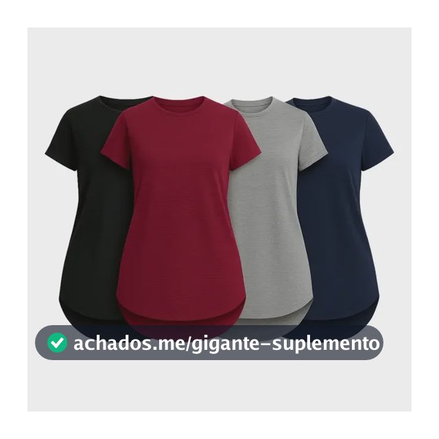 Kit 4 Camiseta Dry Fit Feminina Academia Fitness Tapa Bumbum