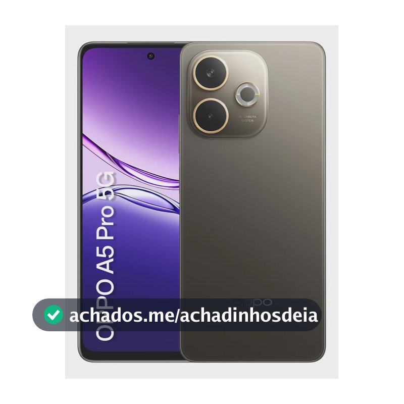Smartphone OPPO A5 Pro 5G 256GB 8GB Física, 8GB RAM Virtual Bateria 5800 mAh Câmera AI 50MP NFC IP69 Marrom Chocolate