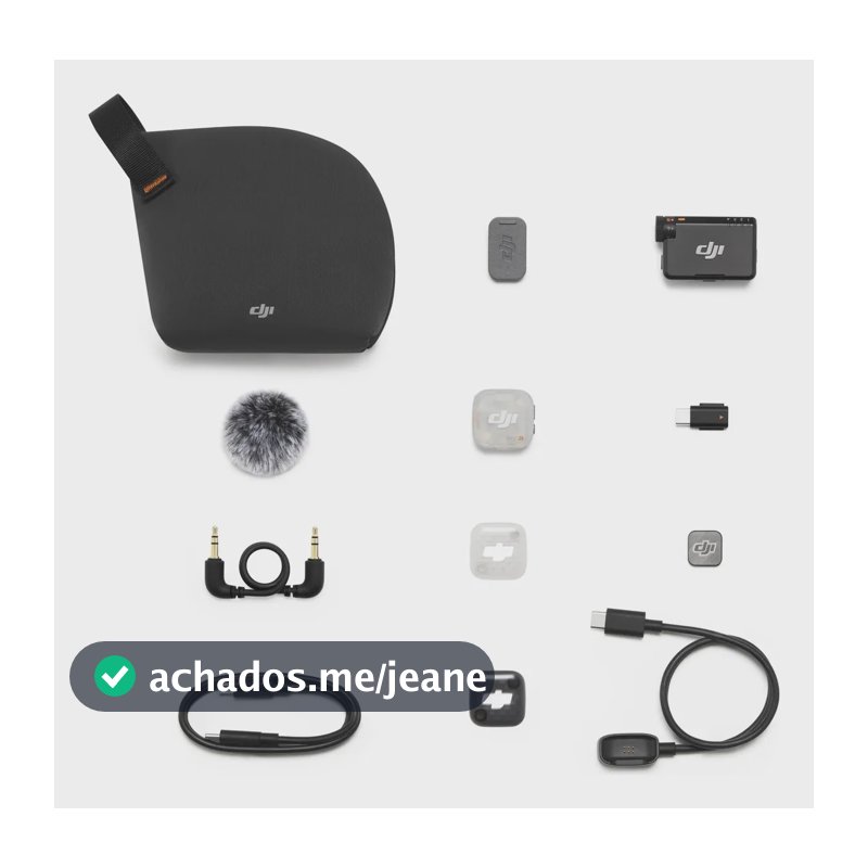Dji Mic Mini 2s (1 Tx + 1 Rx), Microfone Sem Fio