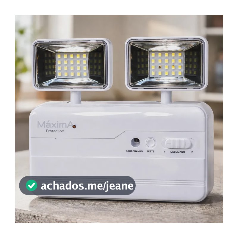 Luminária Iluminação Luz Autônoma Lâmpada Led De Emergência 6 Horas De Autonomia 1200 Lumens Portatil Acampamento