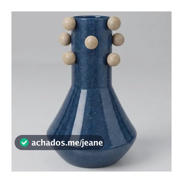 Vaso Em Metal Com Bolinhas Bege 26cm Cachepot