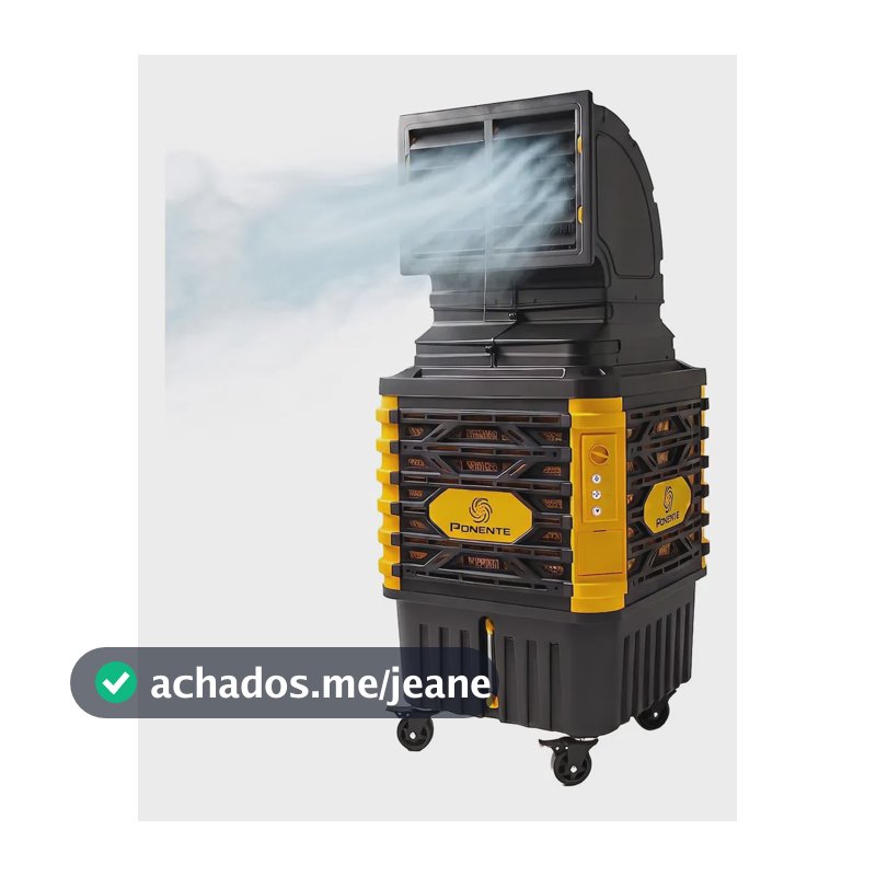 Climatizador Portátil 100l Ponente Clip100 Robô 600w Preto