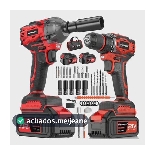 Kit2 Profissional Parafusadeira Chave De Impacto Brushless