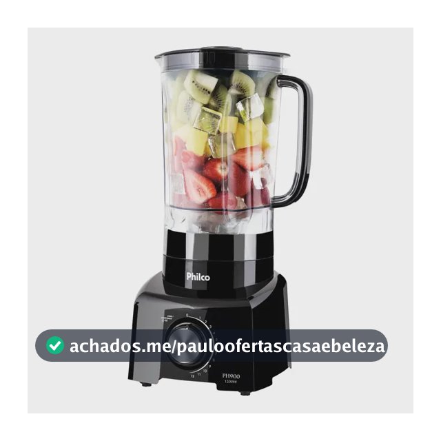 Liquidificador Philco 1200W 3L 12 Velocidades Preto PH900