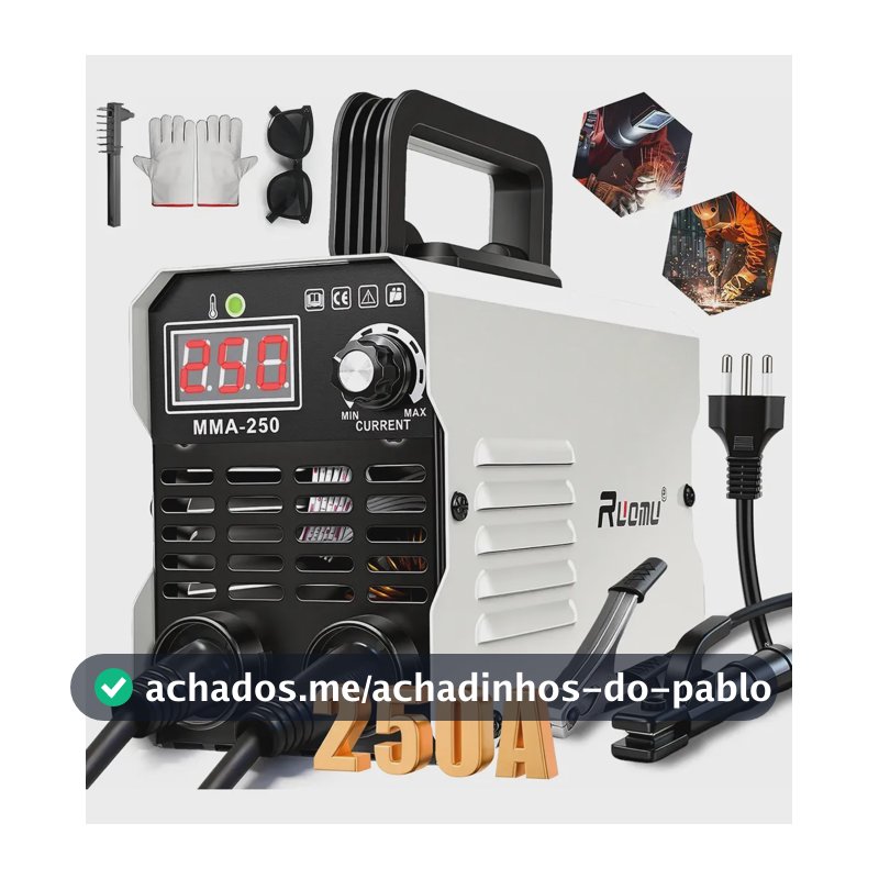Máquina De Solda Inversora MMA 250A Sem Gás