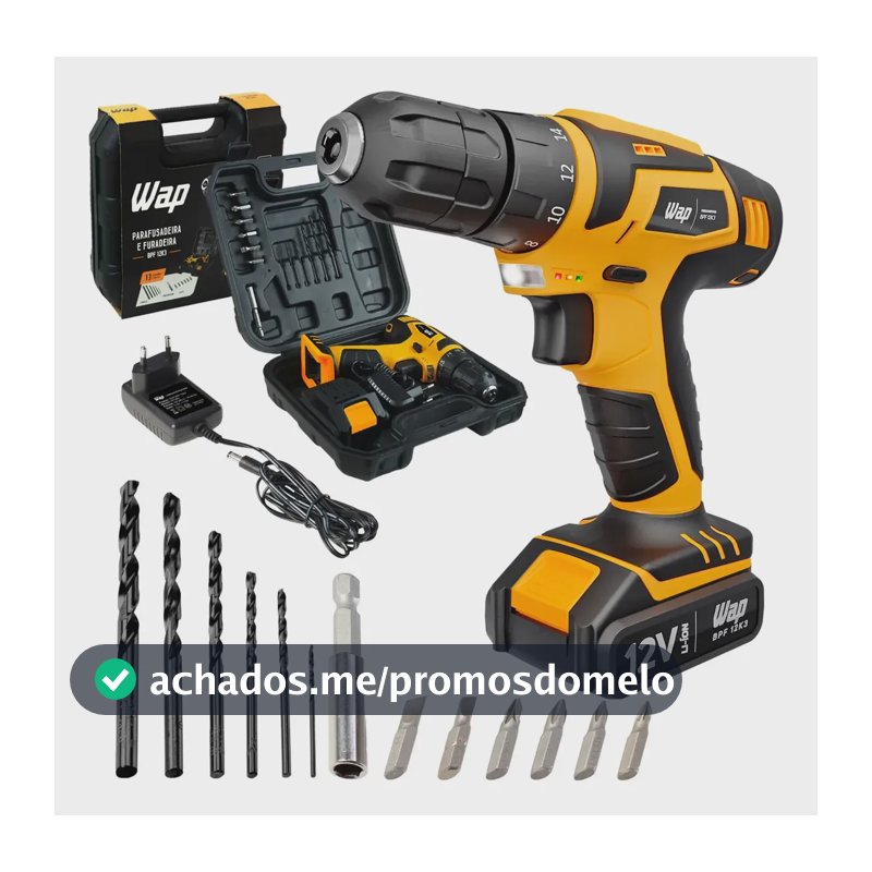 Parafusadeira E Furadeira 12vwap Bpf 12k3 Com/maleta Amarelo Amarelo/preto 127/220v 60 Hz