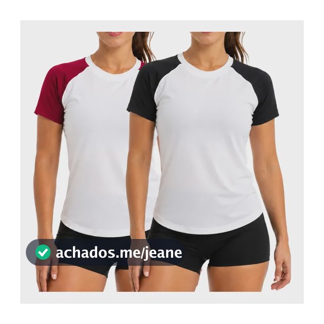 Kit 2 Camisetas Dry Fit Feminina Speedo Academia Fitness 1 Branco/chilli + 1 Branco/preto Liso M