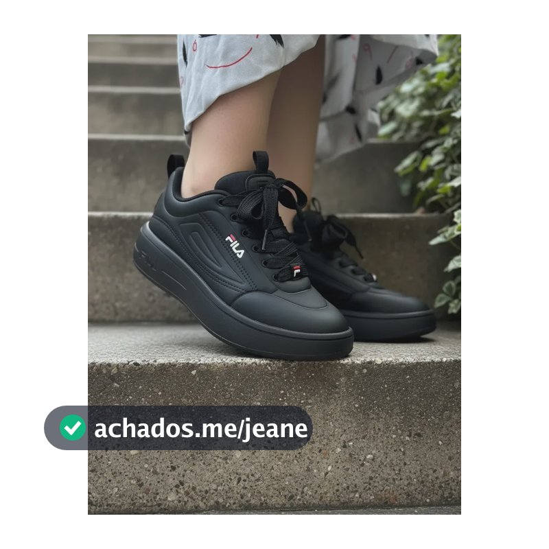 Tenis Fila Super Bubble Feminino Preto Liso 36 Br