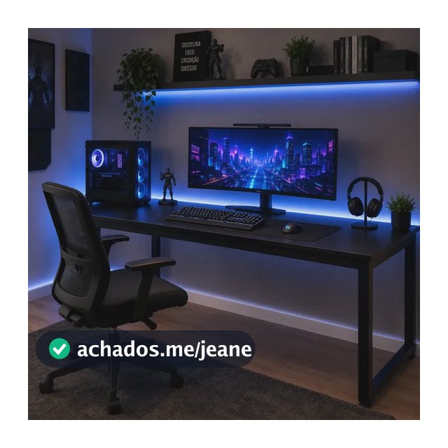 Mesa Para Pc Gamer Industrial 150cm Com Estrutura Em Aço Preto