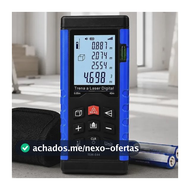 Trena Laser Digital 40m Medidor Distância Área e Volume Profissional Alta Precisão Medição Rápida