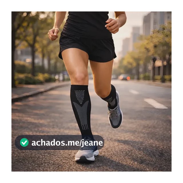 Meia De Compressão Elástica Anti Varizes Esportiva Corrida