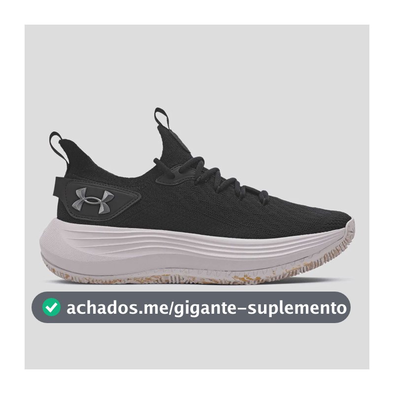 Tênis Masculino Hooper Under Armour Black/white/metpewter Liso 39