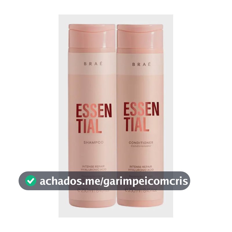 Kit Braé Essential Duo Diário Shampoo/Condicionador para Cabelos Danificados