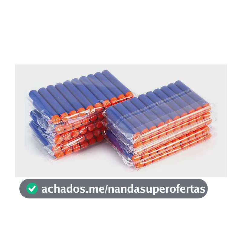 Kit 100 Dardos Nerf 7,2cm Compatíveis Pistolas Lançadoras Brinquedo