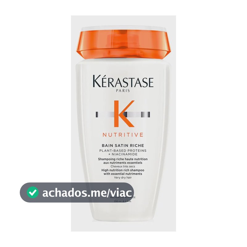 Shampoo Kérastase Nutritive Bain Satin Riche Cabelos Secos 250ml