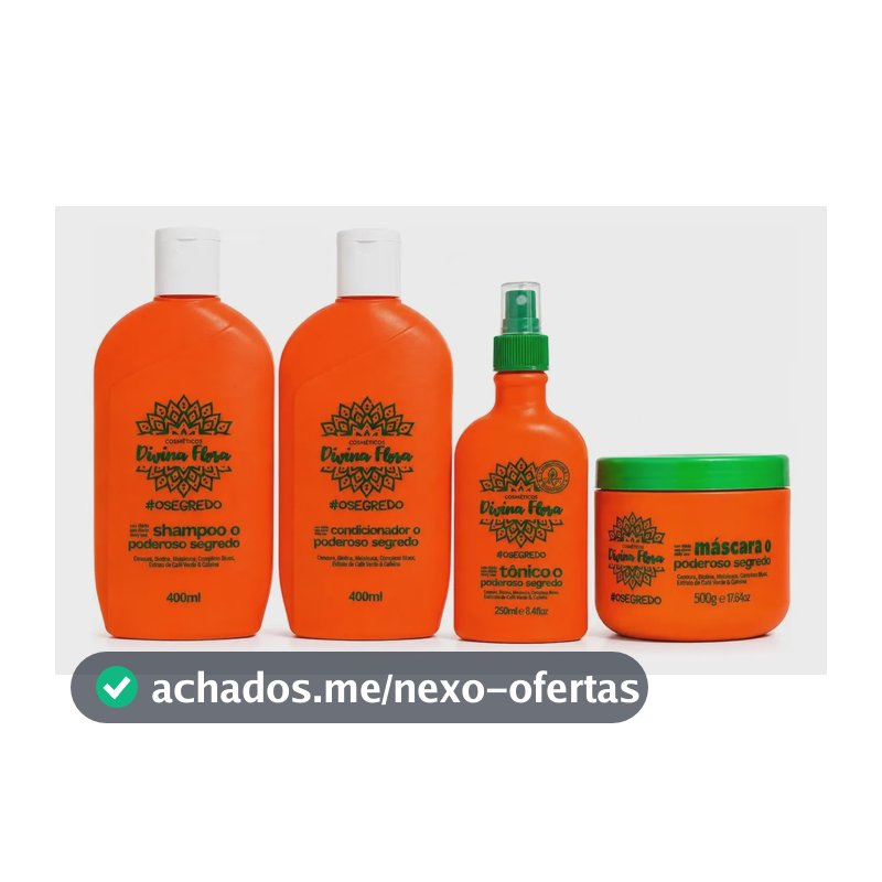 Kit Crescimento Capilar Poderoso Segredo Laranja Divinaflora