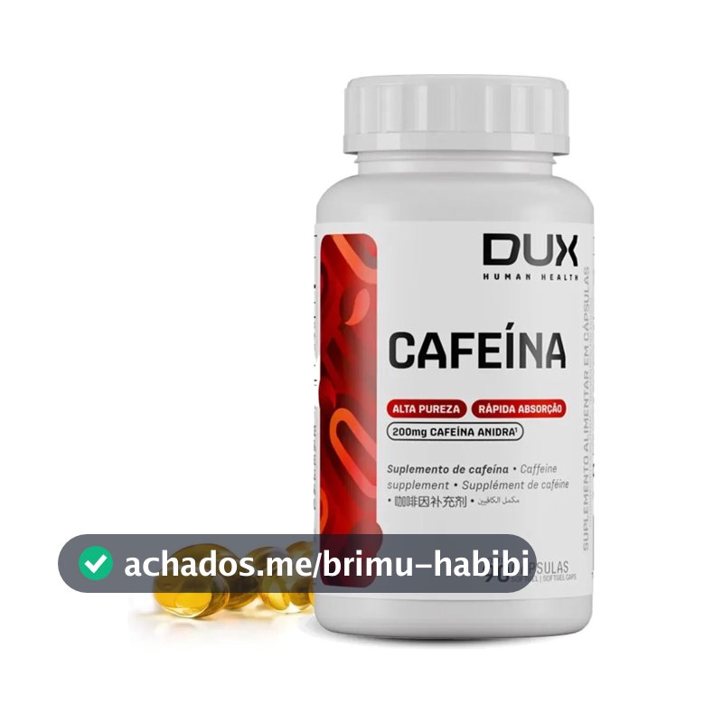 Cafeína Dux Nutrition em cápsula Sem sabor x 100g de 90 un