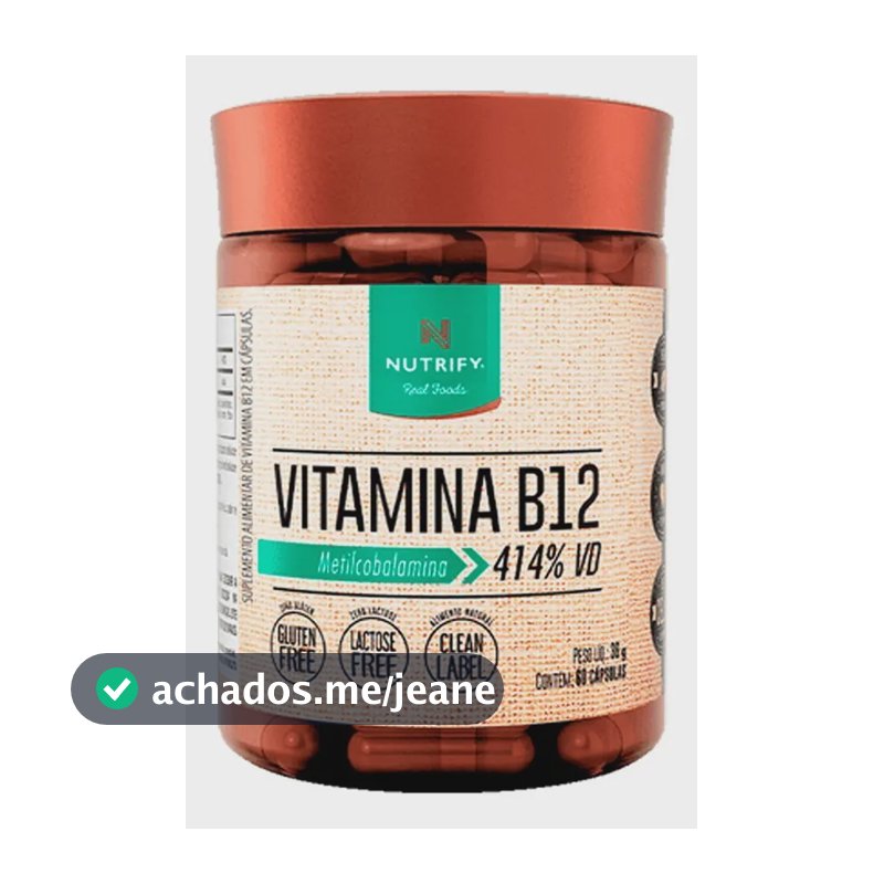 Vitamina B12 Metilcobalamina 60 Cápsulas Nutrify Cápsulas